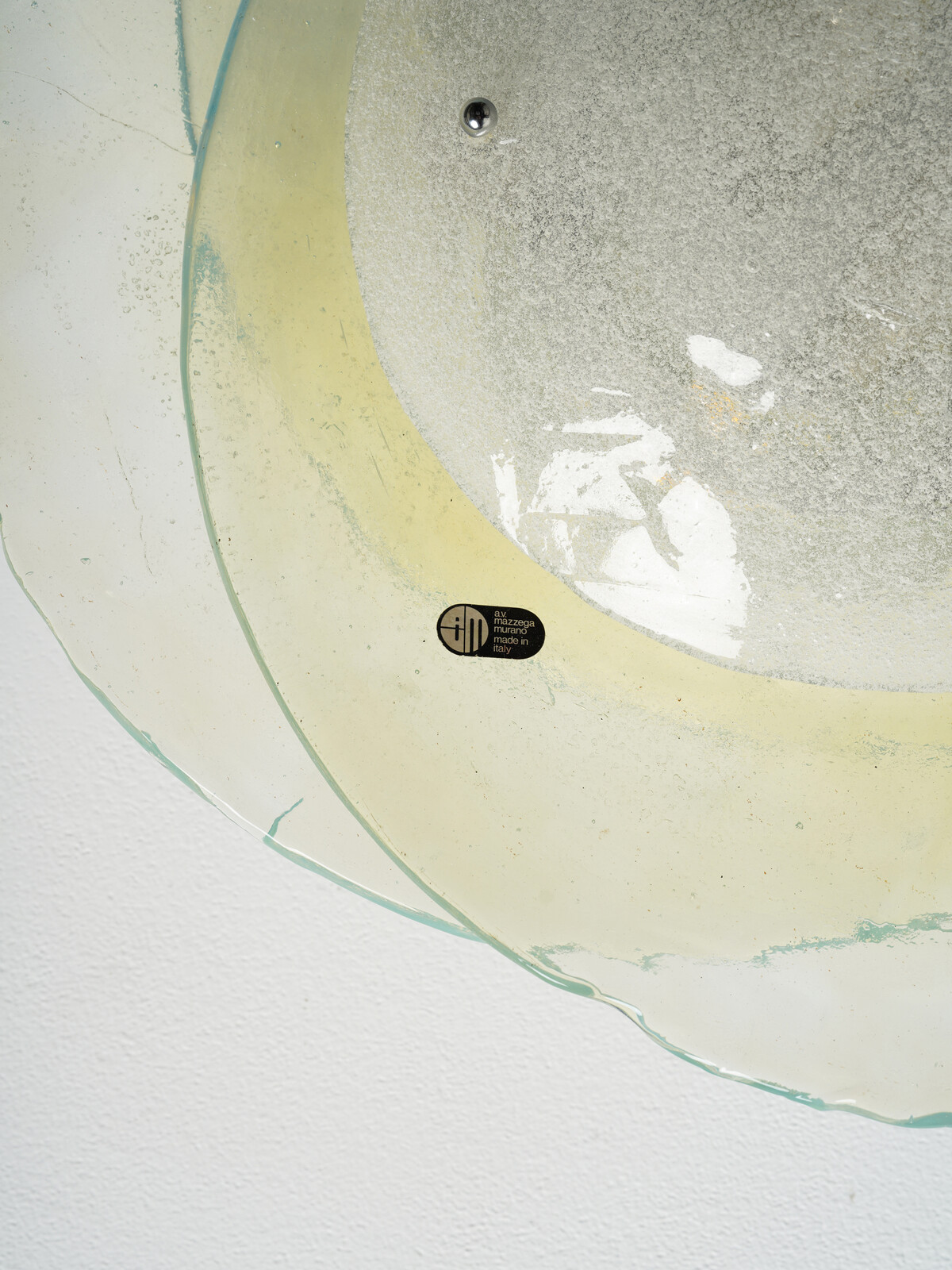 1970s - Pair of Large  Wall Lights- Flush Mount by Carlo Nason 