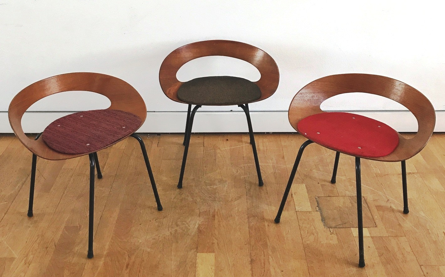 Three 1957- Panchetto -Stools by Luciano Nustrini SOLD SOLD 