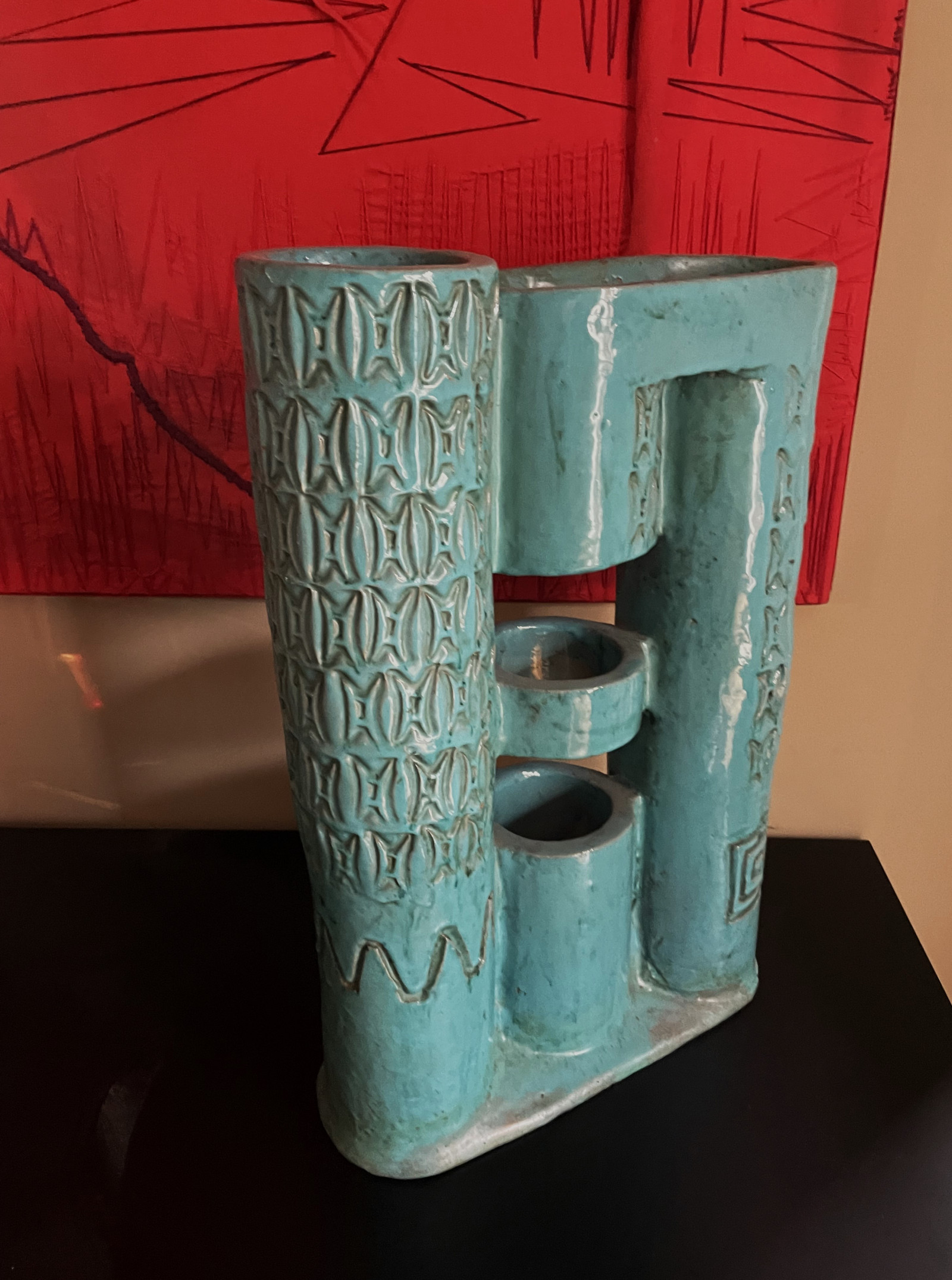 1960s Unique Ceramic vase by Atelier Victor Cerrato