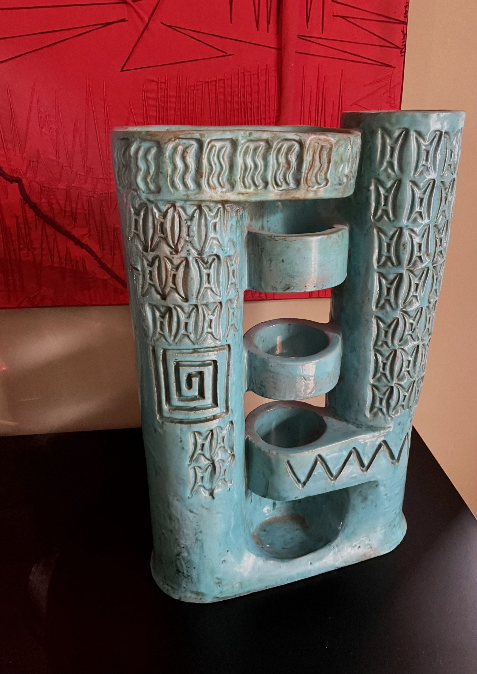 1960s Unique Ceramic vase by Atelier Victor Cerrato