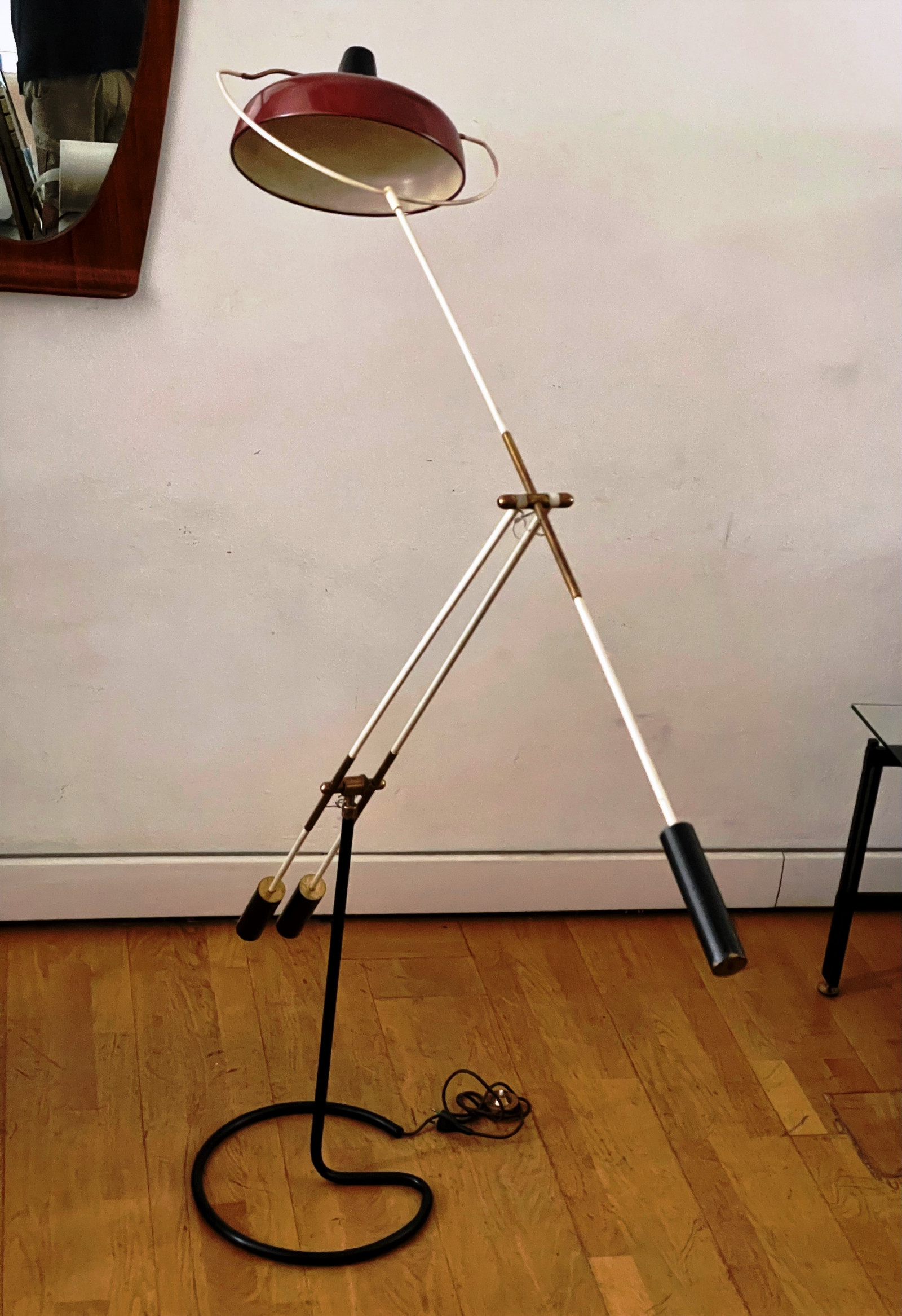 Rare -Movalux Floor Lamp - by Franco Giovanni Legler for Arredoluce   SOLD SOLD SOLD 