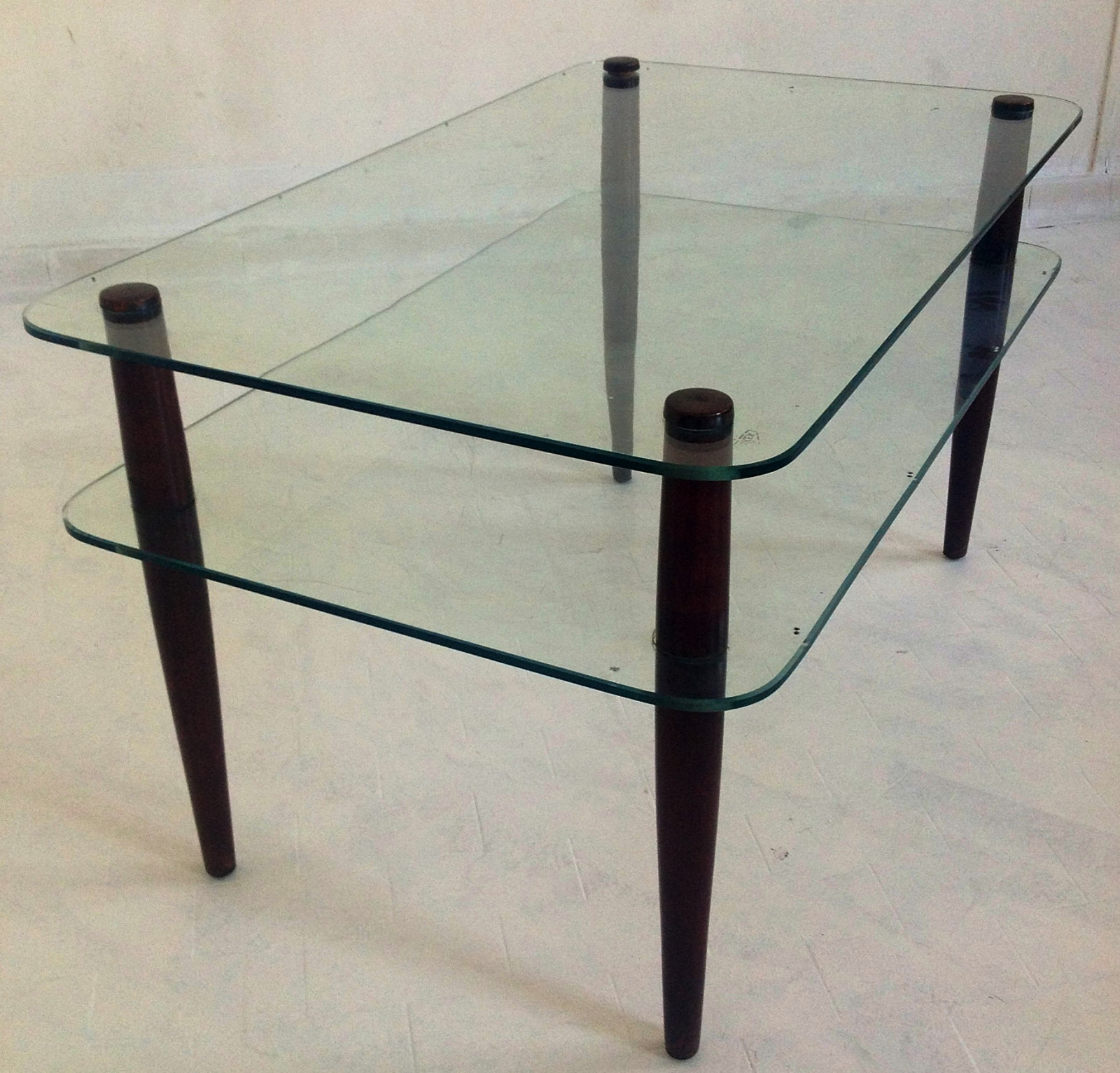 Coffee Table with 2 tempered glass