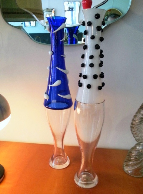 Rare Glass Vases by Marcello Panza  for Arcade