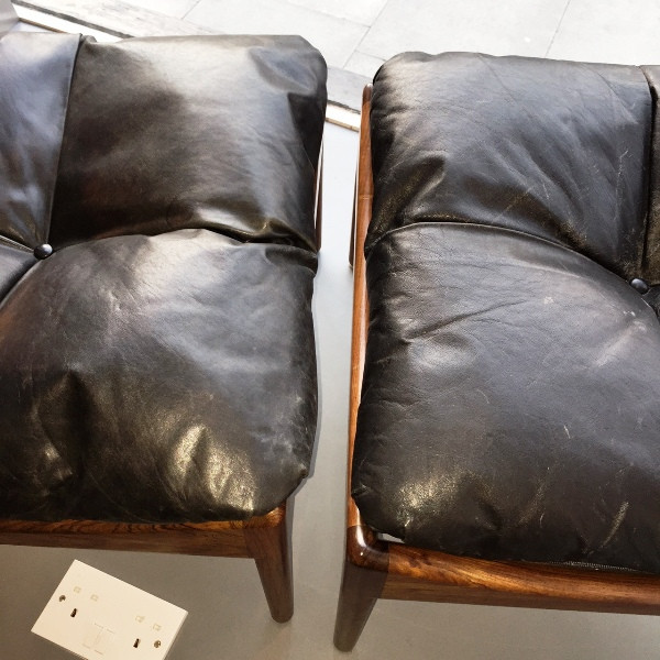 1960's Modus Chair . Ottoman and side table by Kristian Solmer Vedel