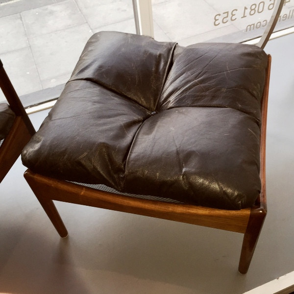 1960's Modus Chair . Ottoman and side table by Kristian Solmer Vedel