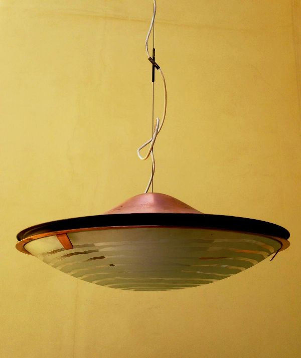 1960's Amazing and Rare Stilnovo Hanging Lamp attributed to G.Scolari