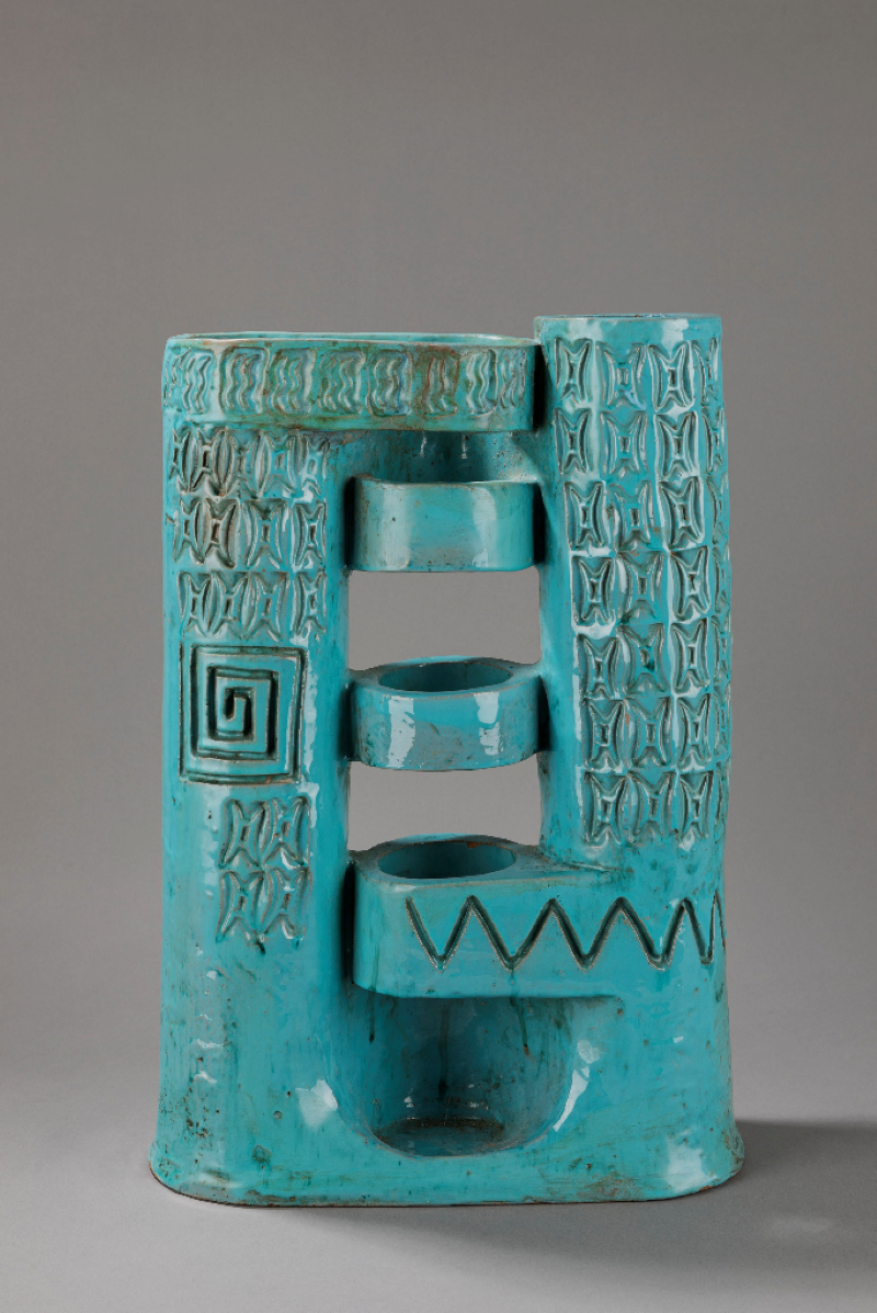 1960s Unique Ceramic vase by Atelier Victor Cerrato