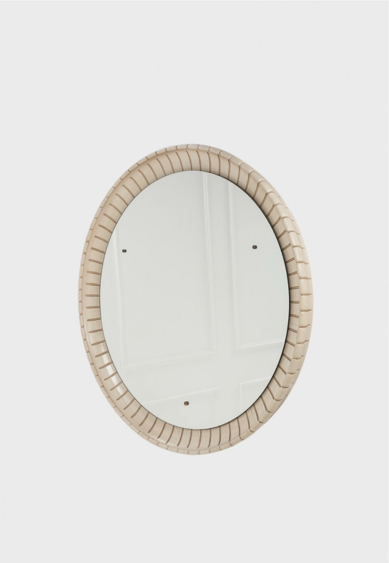 1940s Large Round Mirror by G. Gariboldi