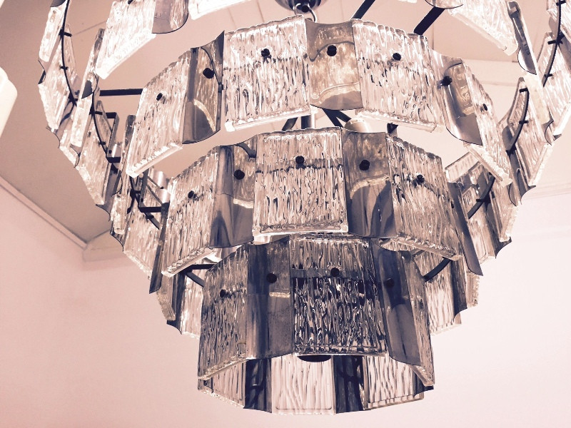 Large 1970's Italian Ceiling Light by Zeroquattro   ITEM ON SALE AT    € 600