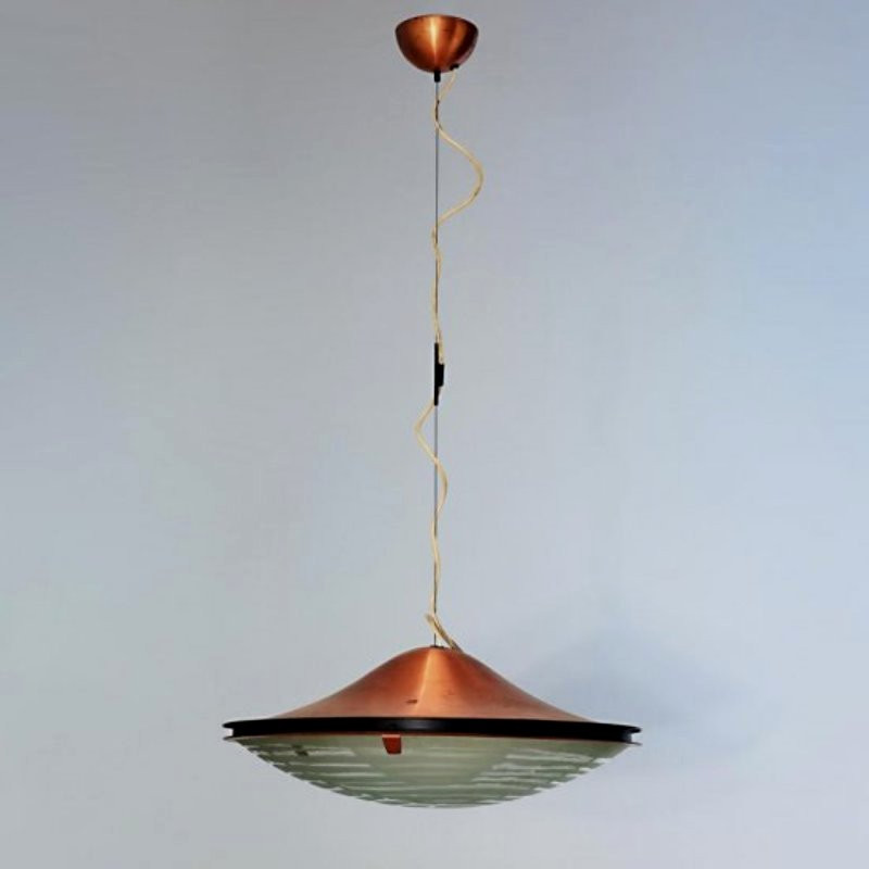 1960's Amazing and Rare Stilnovo Hanging Lamp attributed to G.Scolari